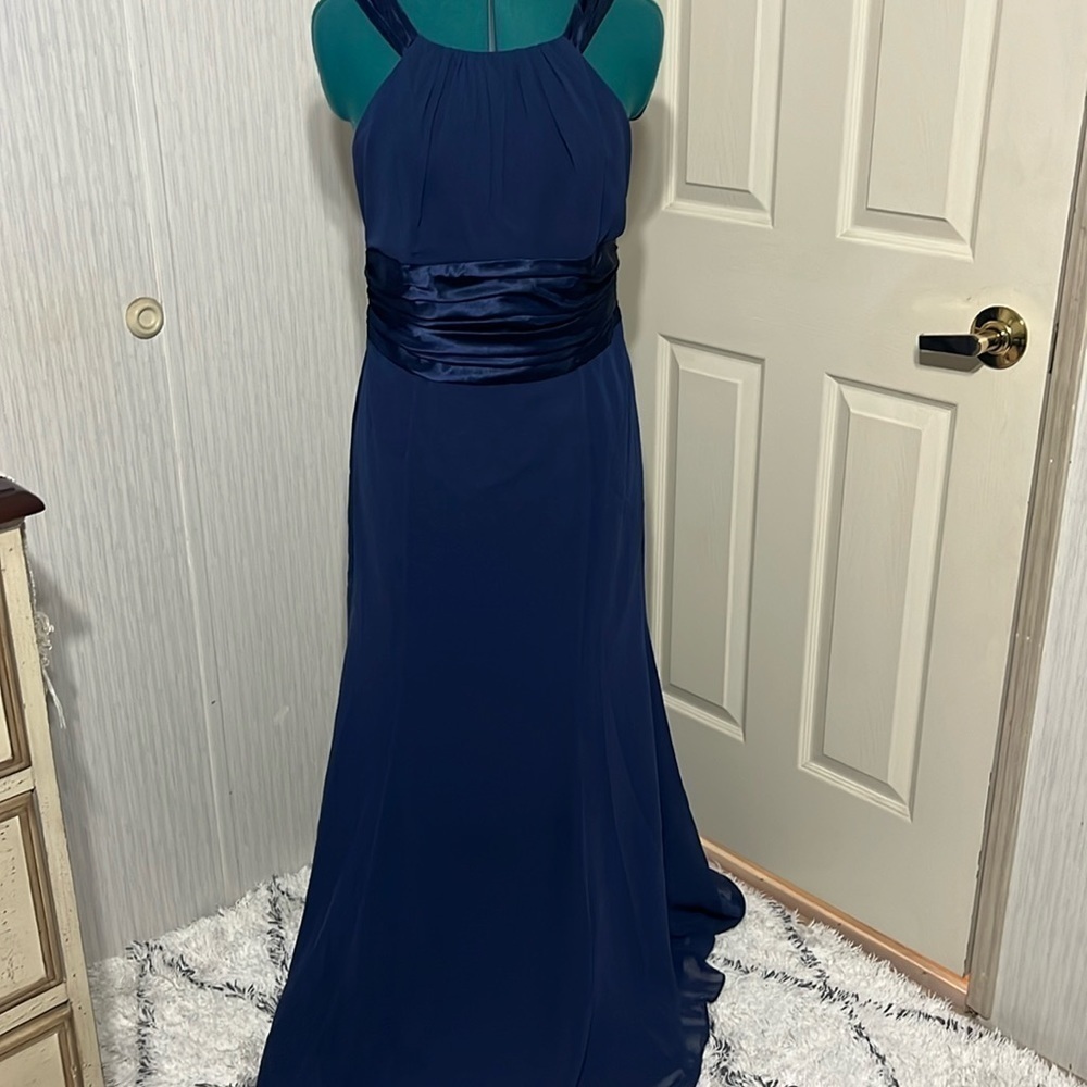 David’s Bridal Chiffon and Charmeuse Gown (15)